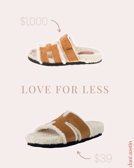 Love for less — Hermes sandals vs. Amazon Sherpa slides 🙌🏼

#LTKfindsunder100 #LTKfindsunder50 #LTKshoecrush