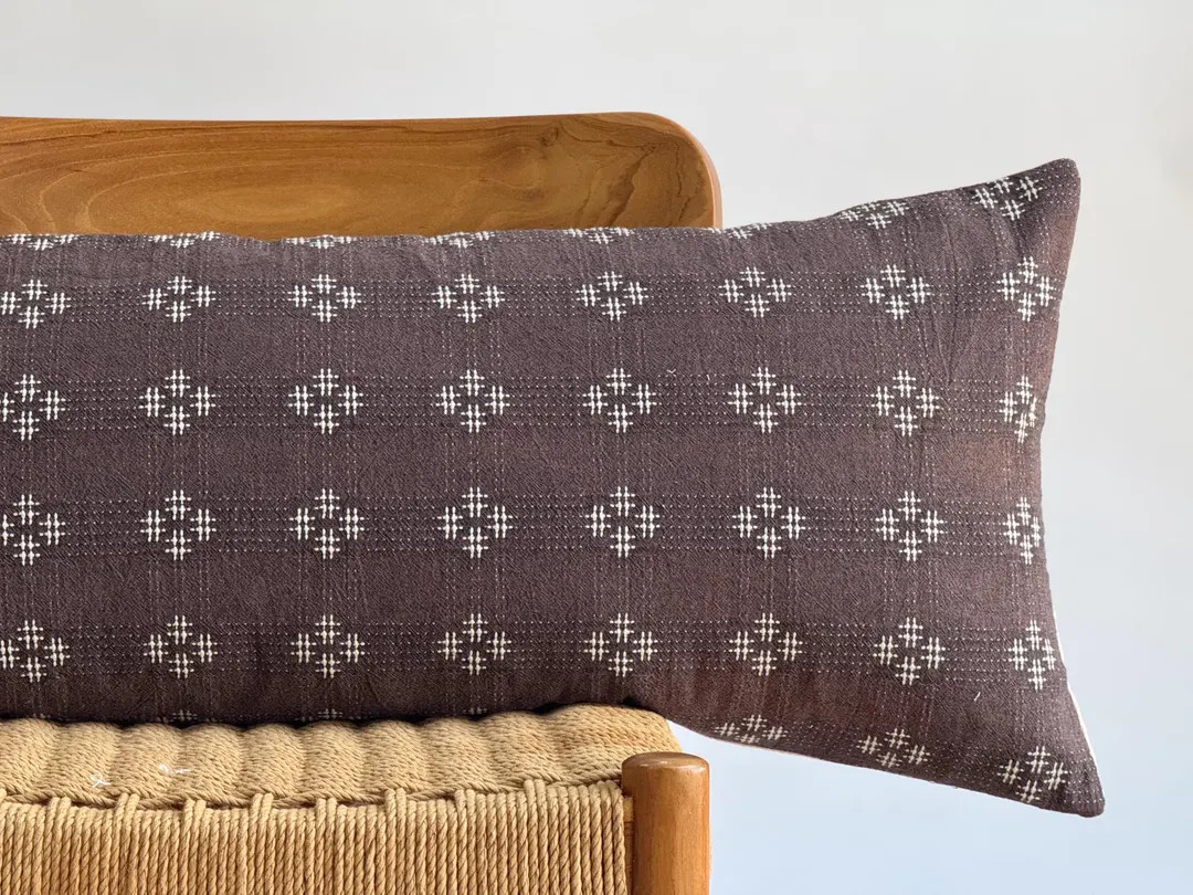 Hmong Woven Lumbar Pillow Cover: Purple Boho Home Decor - Etsy | Etsy (US)