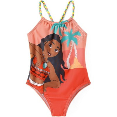 Disney Princess Toddler Hawaii Summer Holiday One Piece Swimsuits Moana Orange 2T | Target