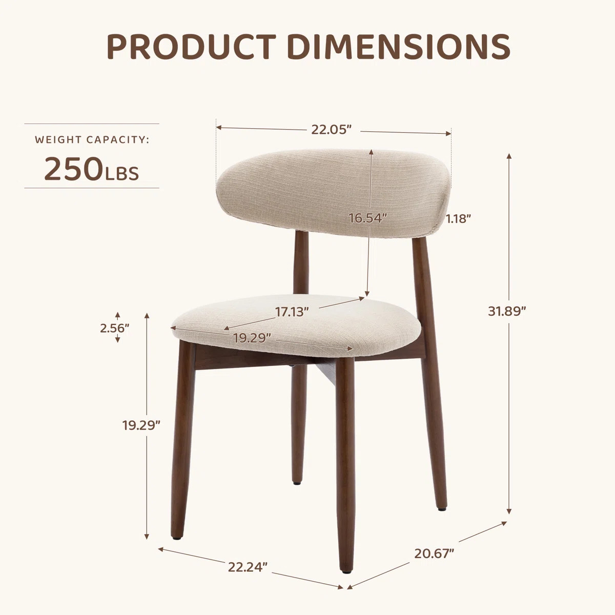 Solid Wood Upholstered Side Chair Dining Chair (Set of 6) | Wayfair North America