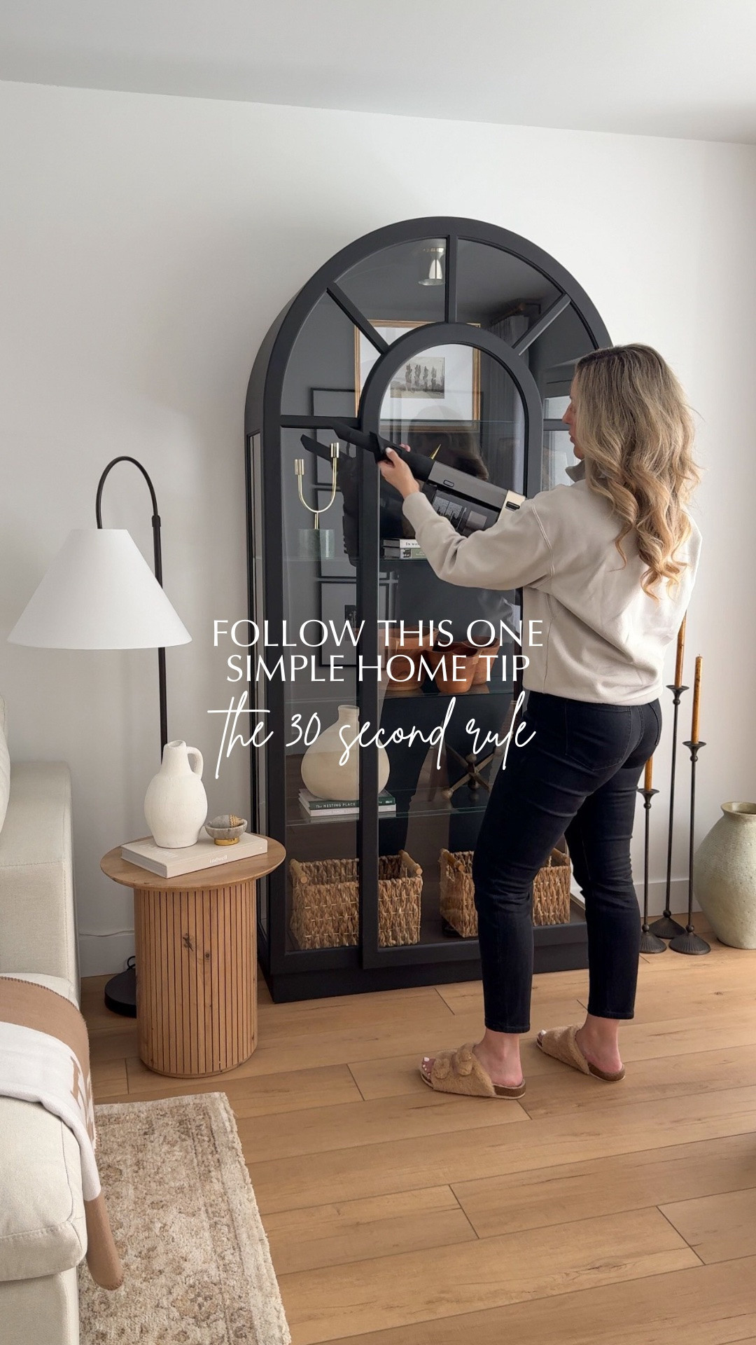 FOLLOW THIS ONE SIMPLE HOME TIP👇🏼

The 30 second rule is simple, if something can be completed in 30 seconds or less DO IT👌🏼

Instead of saying I’ll do that later take the extra 30 seconds to;

•Make the bed
•Hang your towel
•Put your dirty clothes in the hamper
•Put your glass in the dishwasher
•Put your shoes away
•Hang up your jacket
•Take the garbage out
•Fold the blanket
•Push the dining chair back in
•Put the throw pillow back
•Change the empty toilet paper roll
•Pick up the toy
•Put the backpacks where they belong

Taking 30 seconds to complete these easy tasks might not seem like much, but they will all help contribute to keeping your home tidy before it becomes an overwhelming mess. The most simple habits can make the biggest difference in your home🫶🏼

#LTKhome #LTKsale
