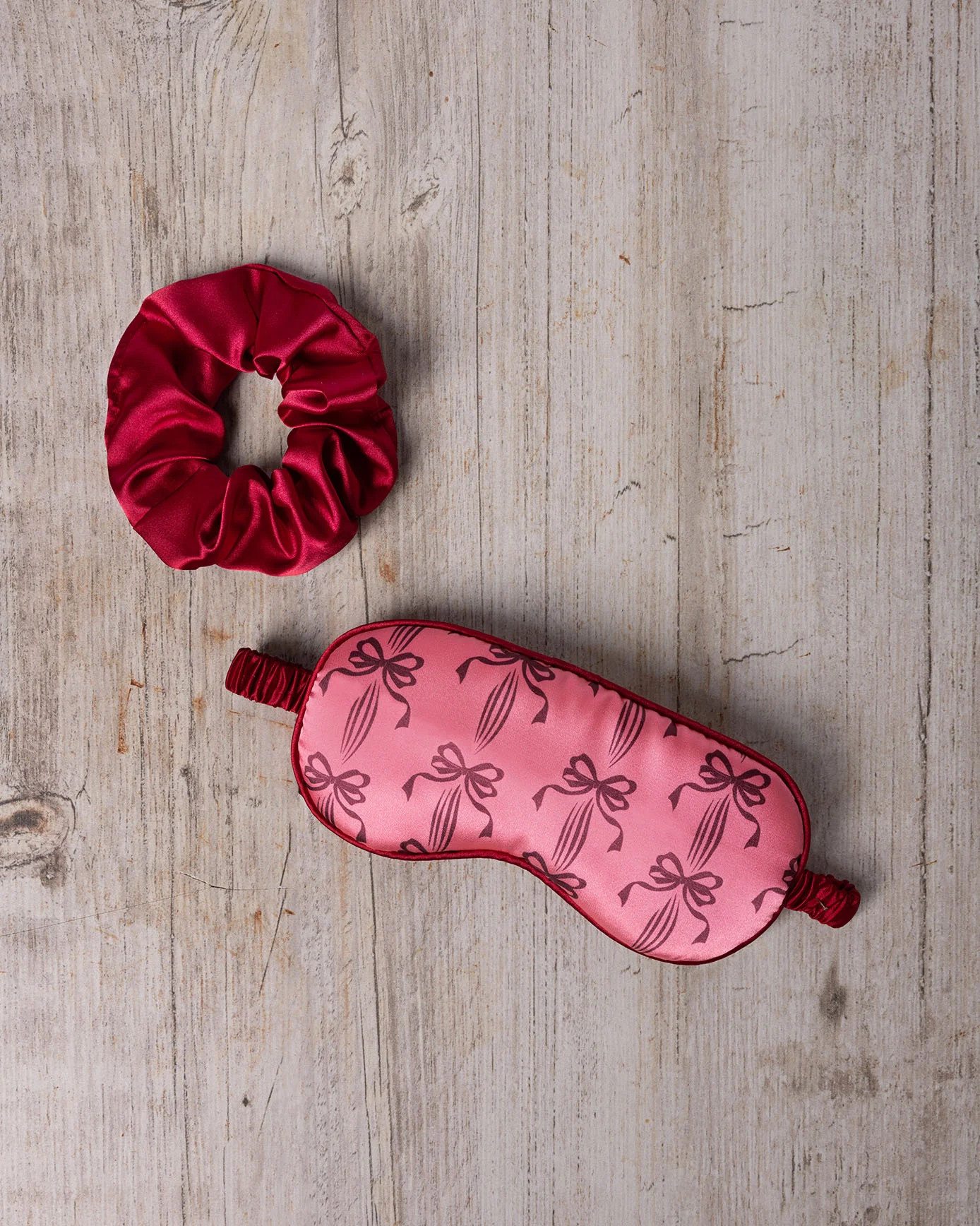 Satin Bow Print Sleep Mask & Scrunchie Gift Set | Chelsea Peers NYC