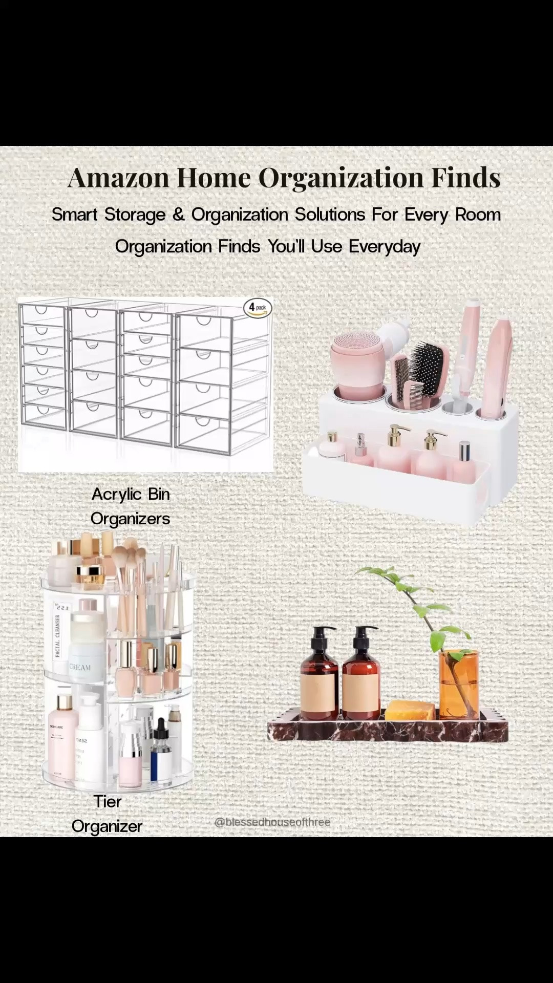 Amazon home organization finds that actually make your space look clean, elevated, and functional 🤍 From acrylic drawer organizers to vanity storage, marble scalloped tray, and bathroom counter solutions, these are the everyday organization essentials I would use to keep every room clutter-free and styled.

Follow me on LTK and tap the bell to subscribe for daily home decor, organization ideas, and Amazon finds.

#LTKHome #LTKSaleAlert #LTKBeauty
