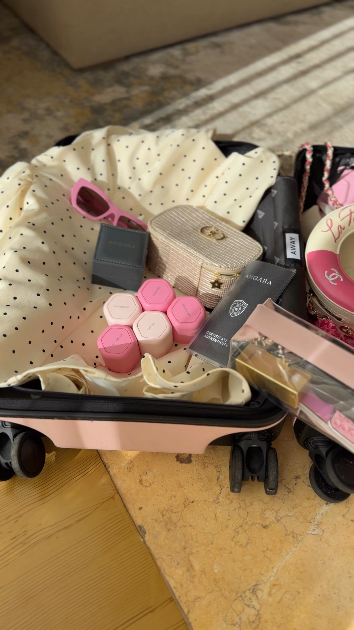 When vacation calls, this princess answers ✈️👑

There’s no escaping the wanderlust with a perfectly curated carry-on with travel must-haves: 
💎From @angara sparkles to my 
📸trusty Canon G7X, plus that 
🛟dreamy Chanel bag from @vivrelle and
🫧skincare faves packed with @keepyourcadence

So Dolls, where are we headed?

Use code DOLLHOUSE

#LTKTravel #LTKSeasonal #LTKootd