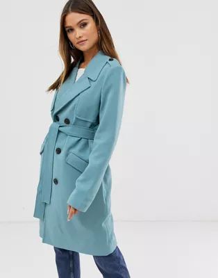 Vero Moda color block belted trench | ASOS US