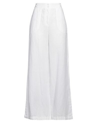 120% Lino Woman Pants White Size 8 Linen | YOOX (US)