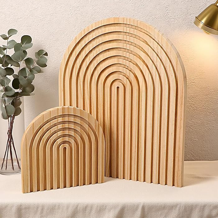 2 Sizes Modern Decorative Wood Cutting Board, Boho Kitchen Decor Serving Trays Cutting Chopping B... | Amazon (US)