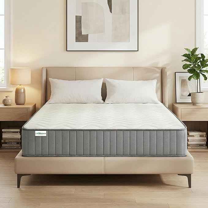 Serene 12 Inch Queen Hybrid Mattress, Premium Cooling Gel Memory Foam & Pocketed Coils for Spine ... | Amazon (US)