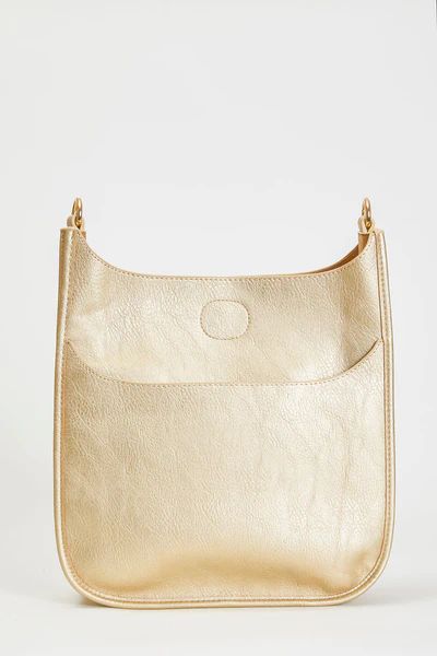 Gold Vegan Messenger Bag- STRAP NOT INCLUDED | Social Threads