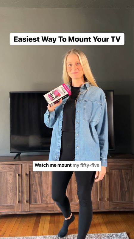 No Stud DIY TV Mount | HangSmart TV Wall Mount : 

I met with the Co-Founders of Hang Smart, and I took this product strictly, no strings attached, to try it out before I shared it with you. I Installed this on my own. I had someone there with me to assist if needed (for safety reasons), and I think it would be better to have two people, but It can be done alone, especially with TVs 55” and smaller. It was VERY easy to install & you do not need professional help. I honestly think this product is a game-changer. Not only did I love the product, I also loved the co-founders who were genuine & down to earth people, which is important to me.  

•Hangsmart offers free shipping!

•Works on drywall, brick, wood, cement & horsehair plaster!

•You do NOT need to use studs, which is excellent when you want to mount a TV center to a wall but cannot find a stud.

•Very low profile, so your TV is almost flat to the wall; mine is about 3.5” off the wall.

•VERY minimal wall damage, just eight nail holes that can easily be filled. Renter friendly!

•This works with almost any TV up to 100” & will safely hold up to 150lbs!
