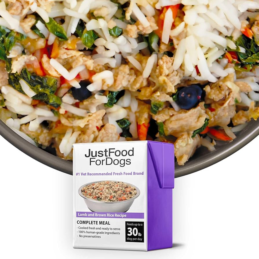 JustFoodForDogs Pantry Fresh Wet Dog Food, Complete Meal or Dog Food Topper, Lamb & Brown Rice Hu... | Amazon (US)