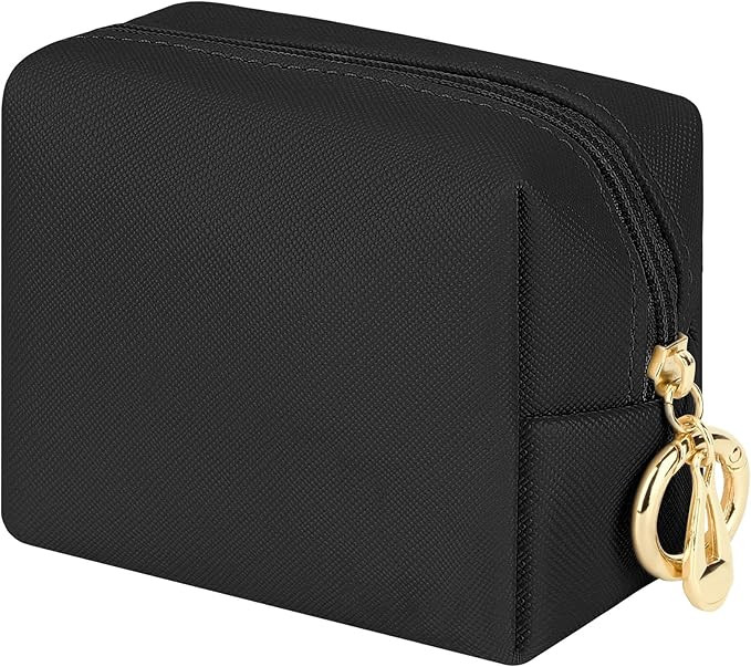 Desing Wish Mini Makeup Bag with Key Ring Portable Lipstick Case Bag PU Leather Small Cosmetic Ba... | Amazon (US)
