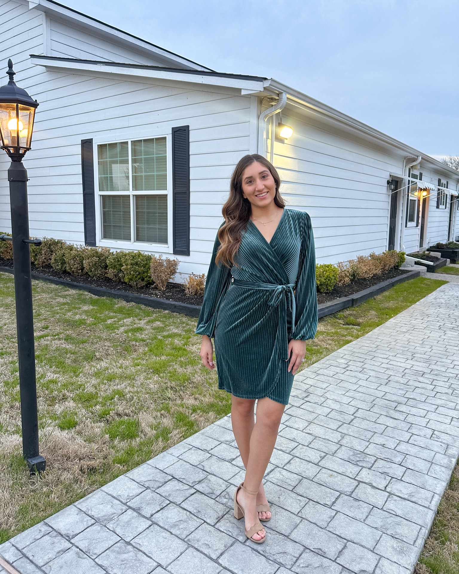 The perfect wedding guest dress - long sleeves for chilly nights, wrap tie makes your figure look amazing, and comes in a few colors!

#LTKSeasonal #LTKwedding #LTKsalealert