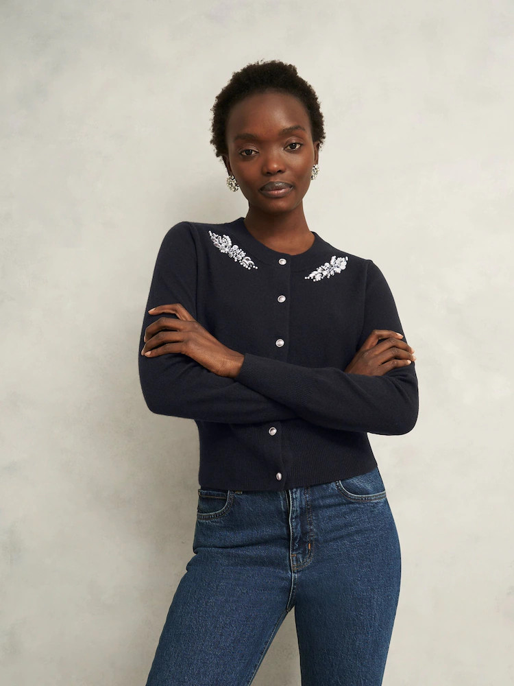 Hobbs Blue Penelope Gem Cardigan | Next EU