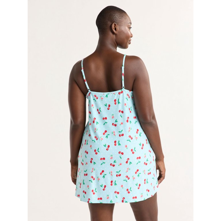 Joyspun Women’s and Women’s Plus Lace Trim Knit Chemise, Sizes XS to 4X - Walmart.com | Walmart (US)