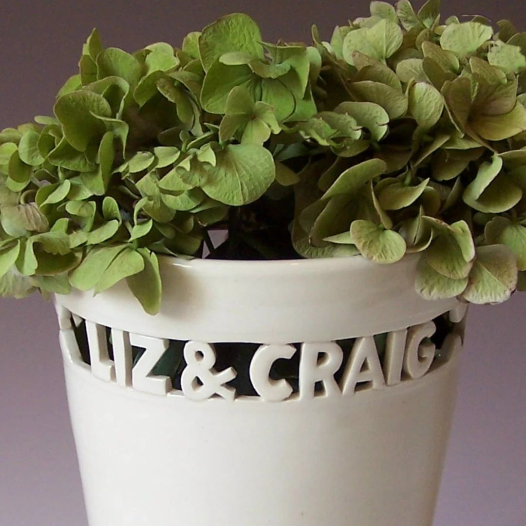 Custom Wedding Gift Heirloom Vase With Names & Wedding Date - Etsy | Etsy (US)