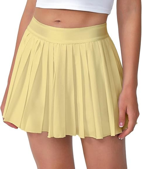 Eleloveph Women's 13in Pleated Tennis Skirt-Flowy Athletic Design,Suitable for Golf, Skater, Running | Amazon (US)