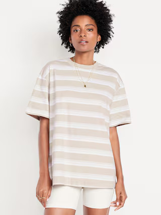 Heavyweight Oversized Striped T-Shirt | Old Navy (US)