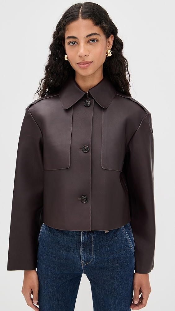 Crop Leather Trench Coat | Shopbop