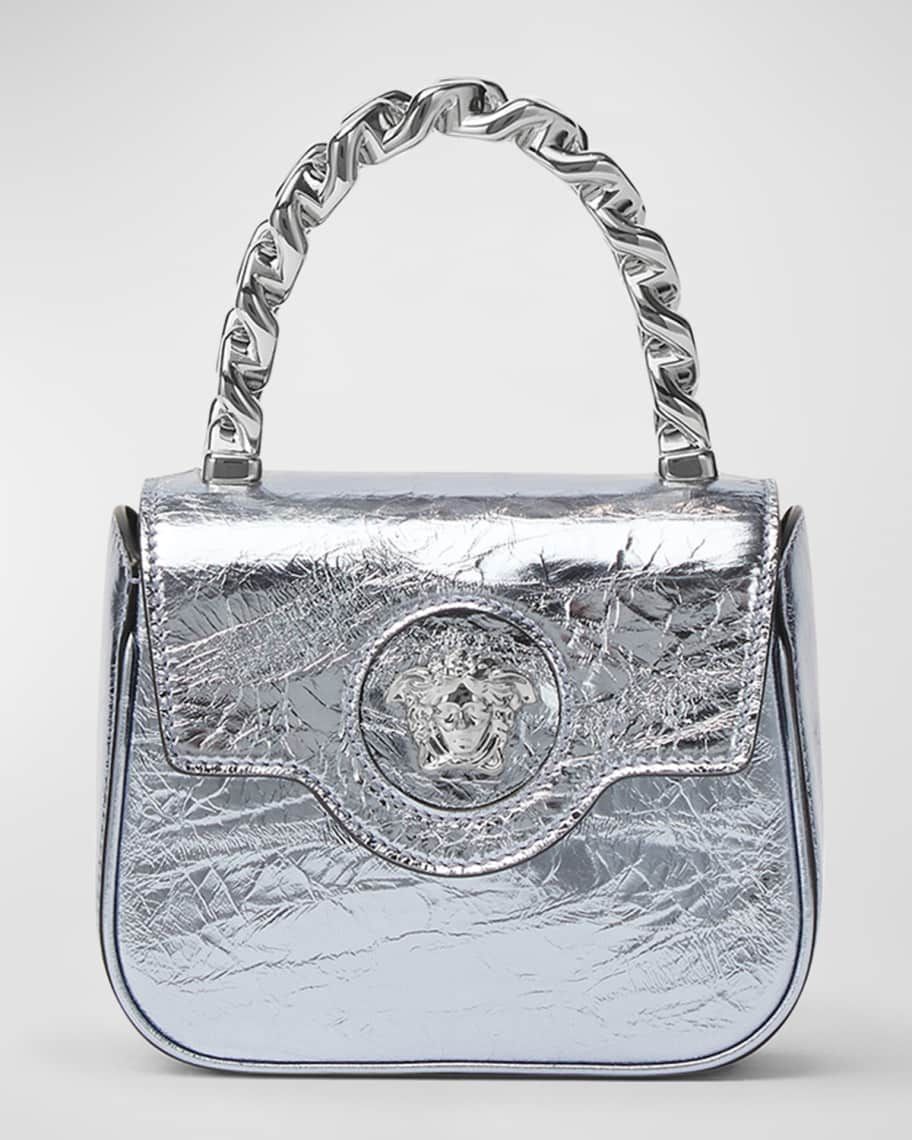 Versace La Medusa Mini Metallic Top-Handle Bag | Neiman Marcus
