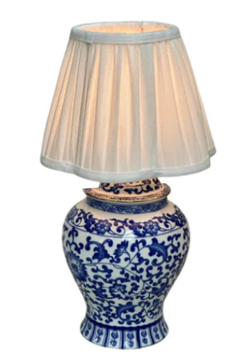 Rechargeable Porcelain Tea Lamp – Blue & White Floral Design | The Enchanted Home