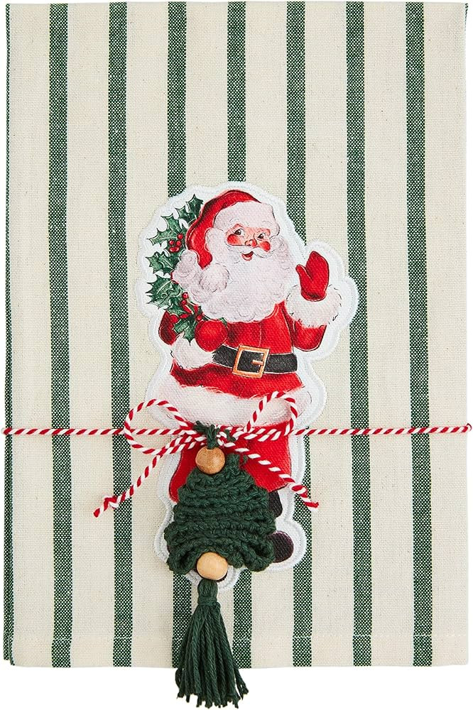 Mud Pie Patch Tartan Towel, Santa, 21" x 14" | Amazon (US)