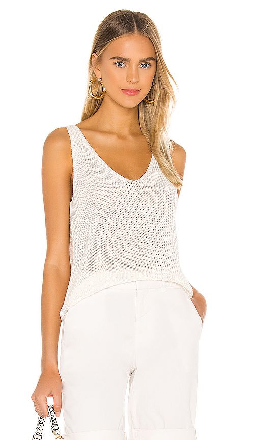 NILI LOTAN Nala Sweater Tank in White. - size L (also in M) | Revolve Clothing (Global)