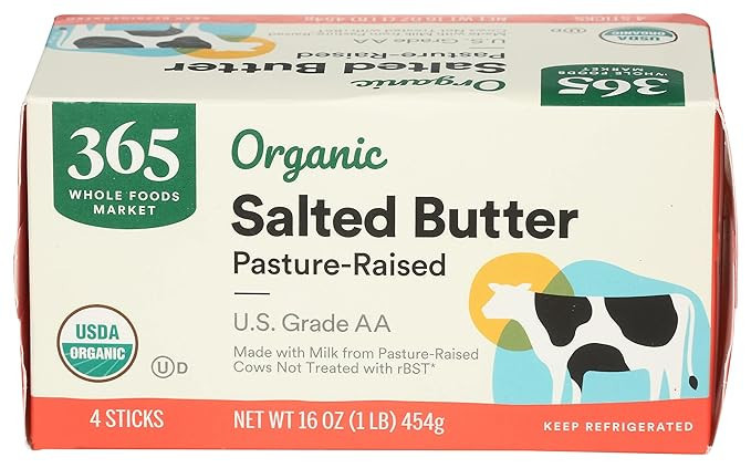 365 By Whole Foods Market, Butter Salted Organic, 16 Ounce | Amazon (US)