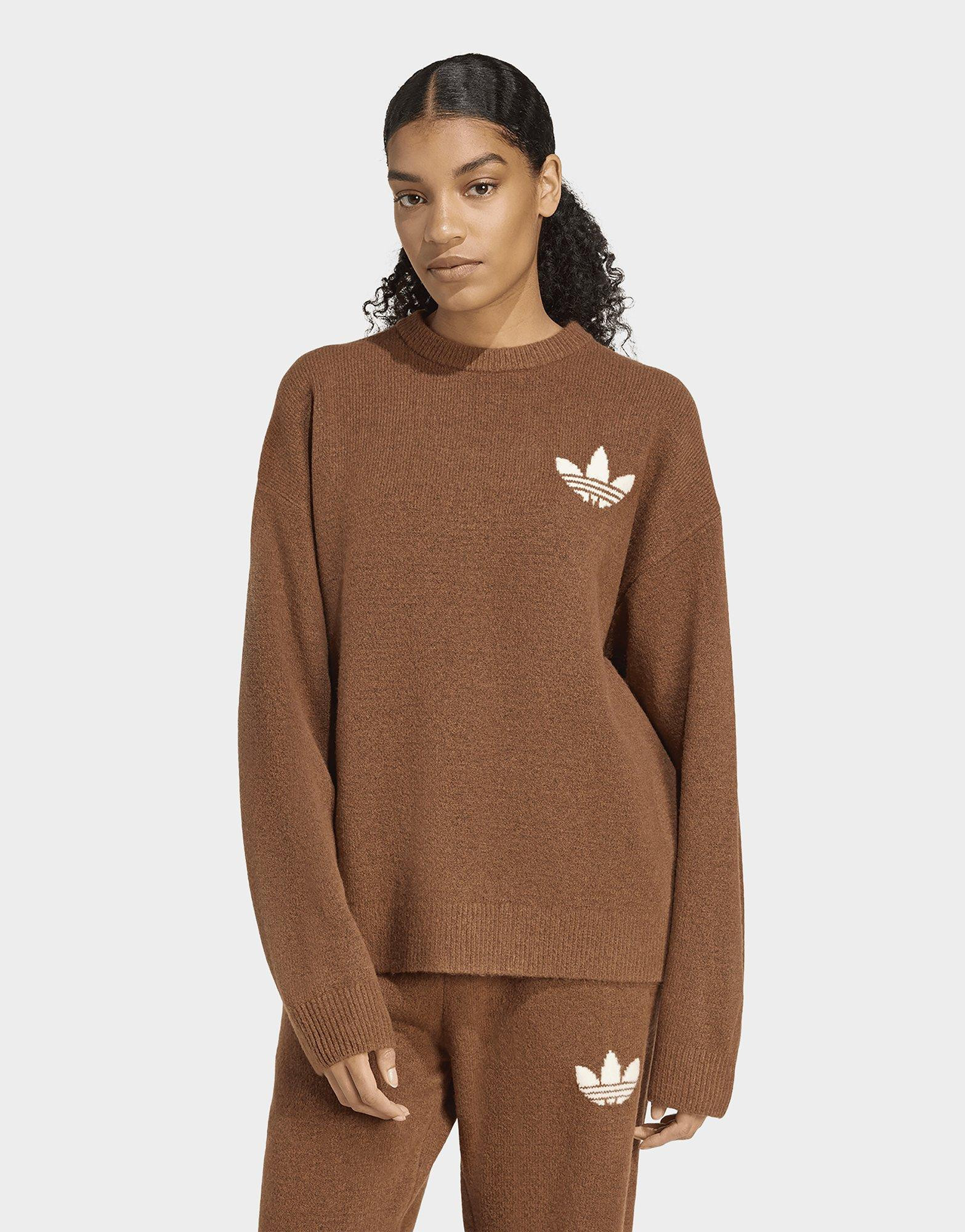 adidas Originals adidas Originals Athletic Dept Knitted Sweater - Brown - Womens | JD Sports (UK)
