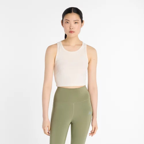 New Balance Women's Micro-Rib Tank White - White | Joe's New Balance Outlet