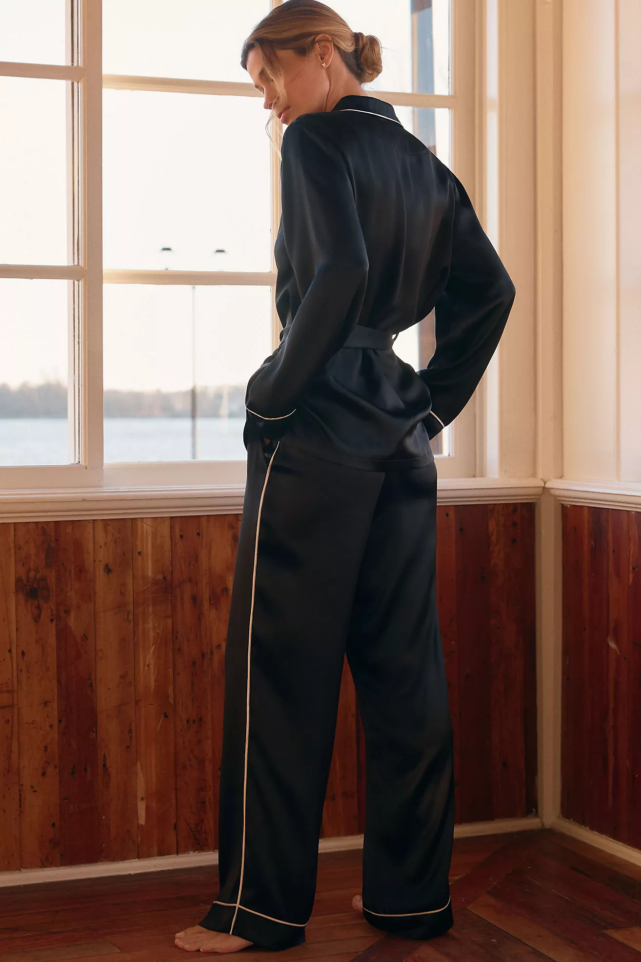 Papinelle Sylvie Washable Silk Wrap Pajama Set | Anthropologie (US)