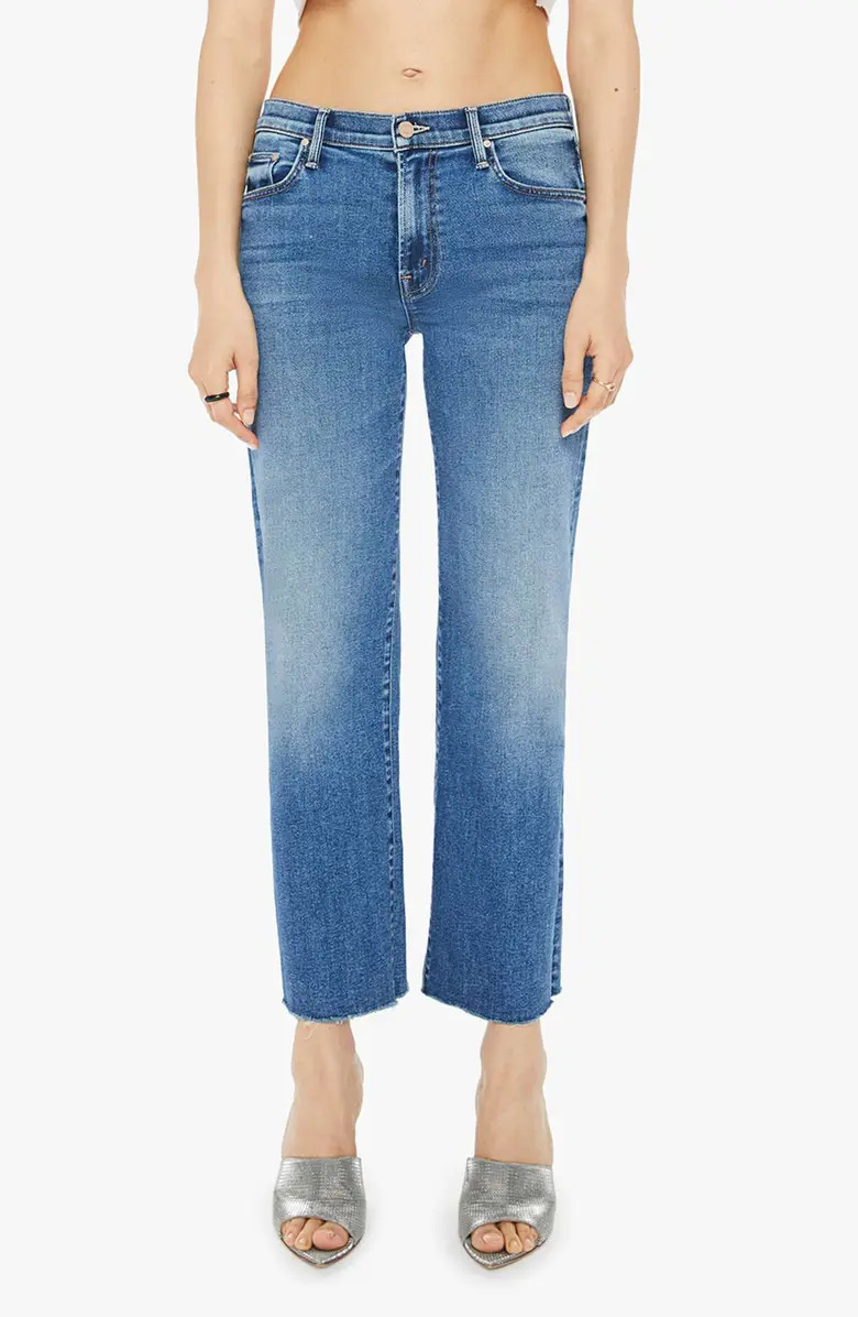 The Rambler Raw Hem Mid Rise Ankle Straight Leg Jeans | Nordstrom