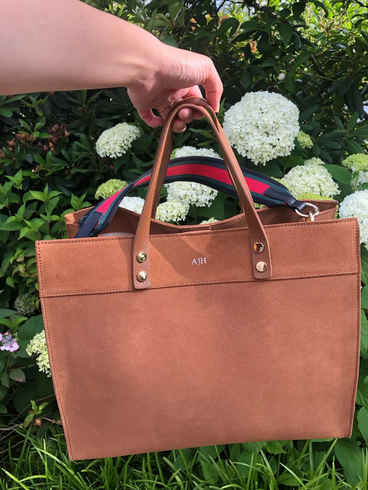 Personalized Leather Tote Bag