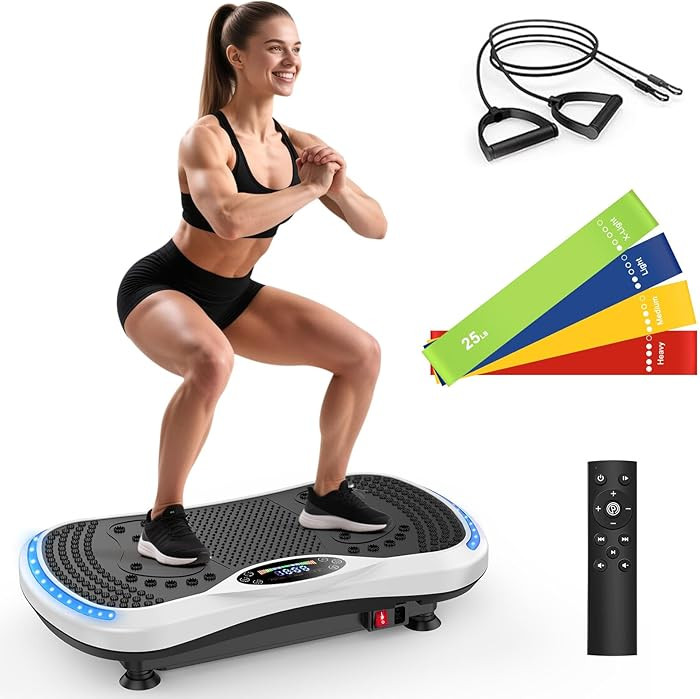 Vibration Plate Exercise Machine for Lymphatic Drainage, Vibration Machine for Full-Body Weight L... | Amazon (US)