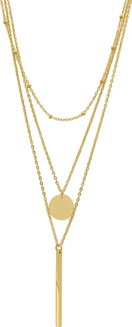 Water Resistant Layered Pendant Necklace Set | Nordstrom Rack