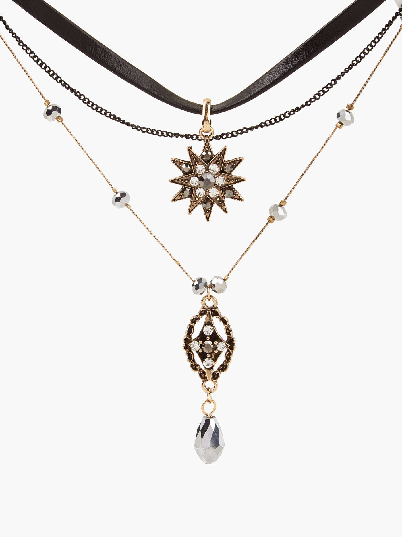 Star Layered Decor Necklace | Cider