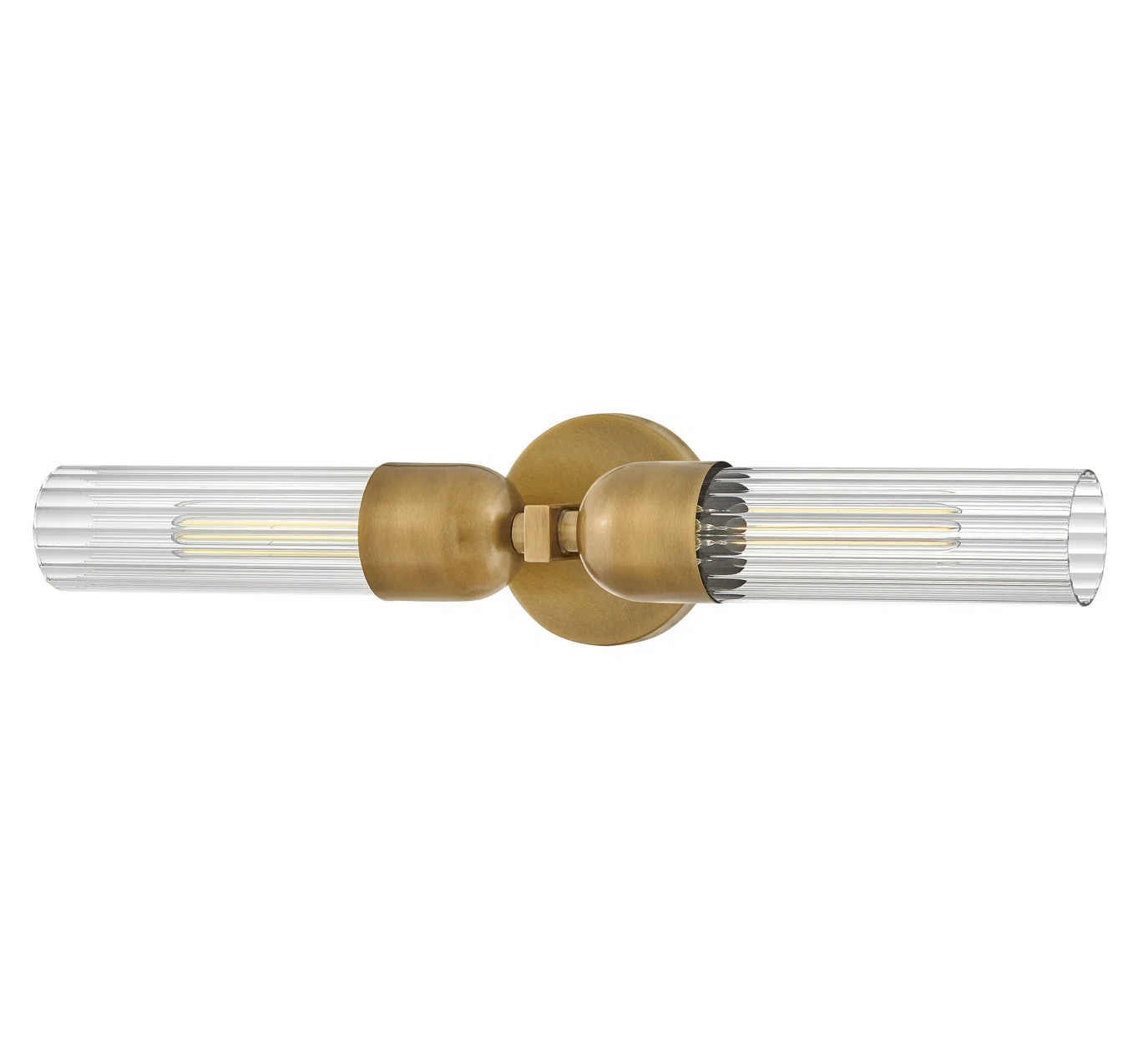 Morant Two Light Bath Wall Sconce w/ Fluted Glass Shades | Wayfair North America