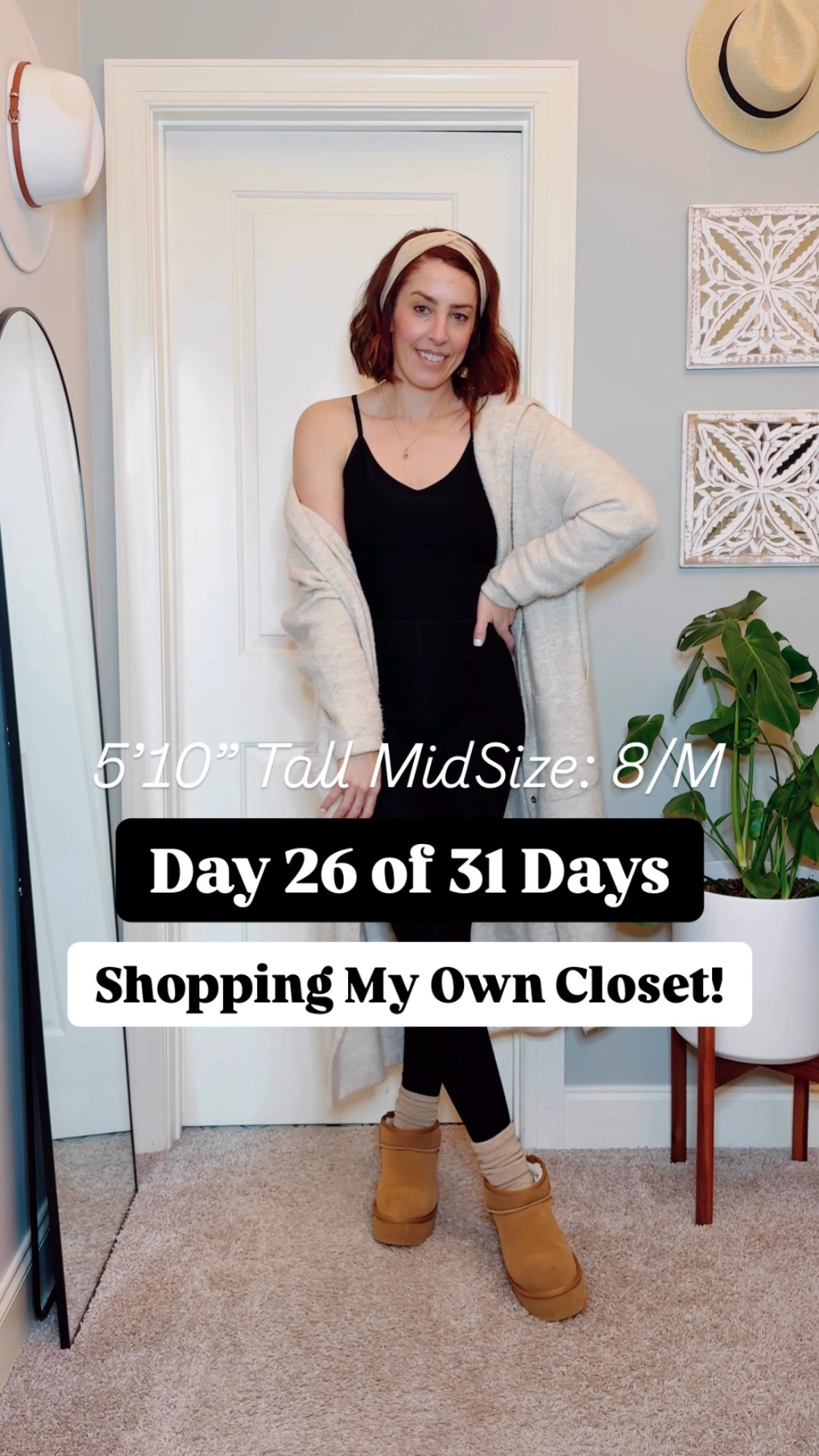 Cozy, comfy, and carrying a little extra love close to my heart. 🤍✨ Day 26 of my 31 Days of Closet Magic Challenge is all about those “Cozy Yogi” vibes—because who says comfort can’t be chic?

I started with my black fitness jumpsuit (the ultimate base layer!) and added a cozy beige sweater duster for those wintery feels. My tall brown boot socks scrunched down at the ankles pair perfectly with camel-colored booties, giving this look a laid-back yet polished vibe. A beige twist headband adds a little extra boho touch, but the real star of this outfit is my “in memorial necklace.” One of my besties gave it to me, and when you hold it up to the light, my favorite photo of my sister and me appears. It’s such a beautiful reminder of her, and I feel so connected every time I wear it.

Cozy layers, warm memories, and all the good vibes today. What’s your go-to cozy piece? 🌿
✔️ Oversized sweater duster
🖤 Comfy jumpsuit

#ClosetMagicChallenge #CozyYogi #BohoWinterStyle #TallGirlFashion #SpecialMemories 

#LTKFindsUnder50 #LTKFitness #LTKStyleTip