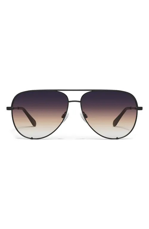 QUAY High Key 64mm Oversize Aviator Sunglasses in Blk/dskppy at Nordstrom | Nordstrom