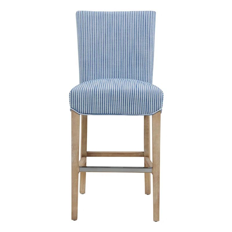 Zyaire Upholstered Counter Stool with Solid Wood Frame | Wayfair North America