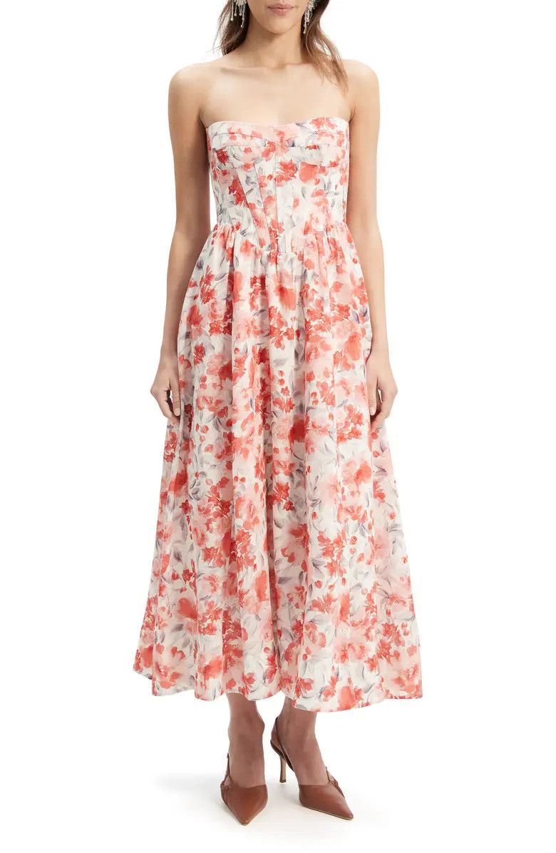 Lola Floral Strapless Corset Dress | Nordstrom