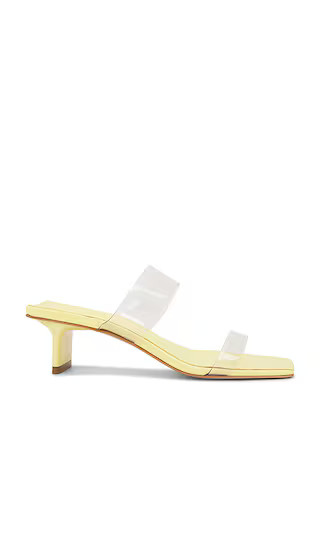 Schutz Ariella Tab Mid Sandal in Yellow. - size 7 | Revolve Clothing (Global)