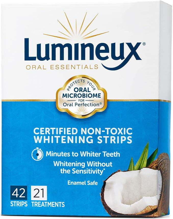 Lumineux Teeth Whitening Strips, 21 Treatments - Natural & Enamel Safe for Sensitive Teeth - Cert... | Amazon (US)