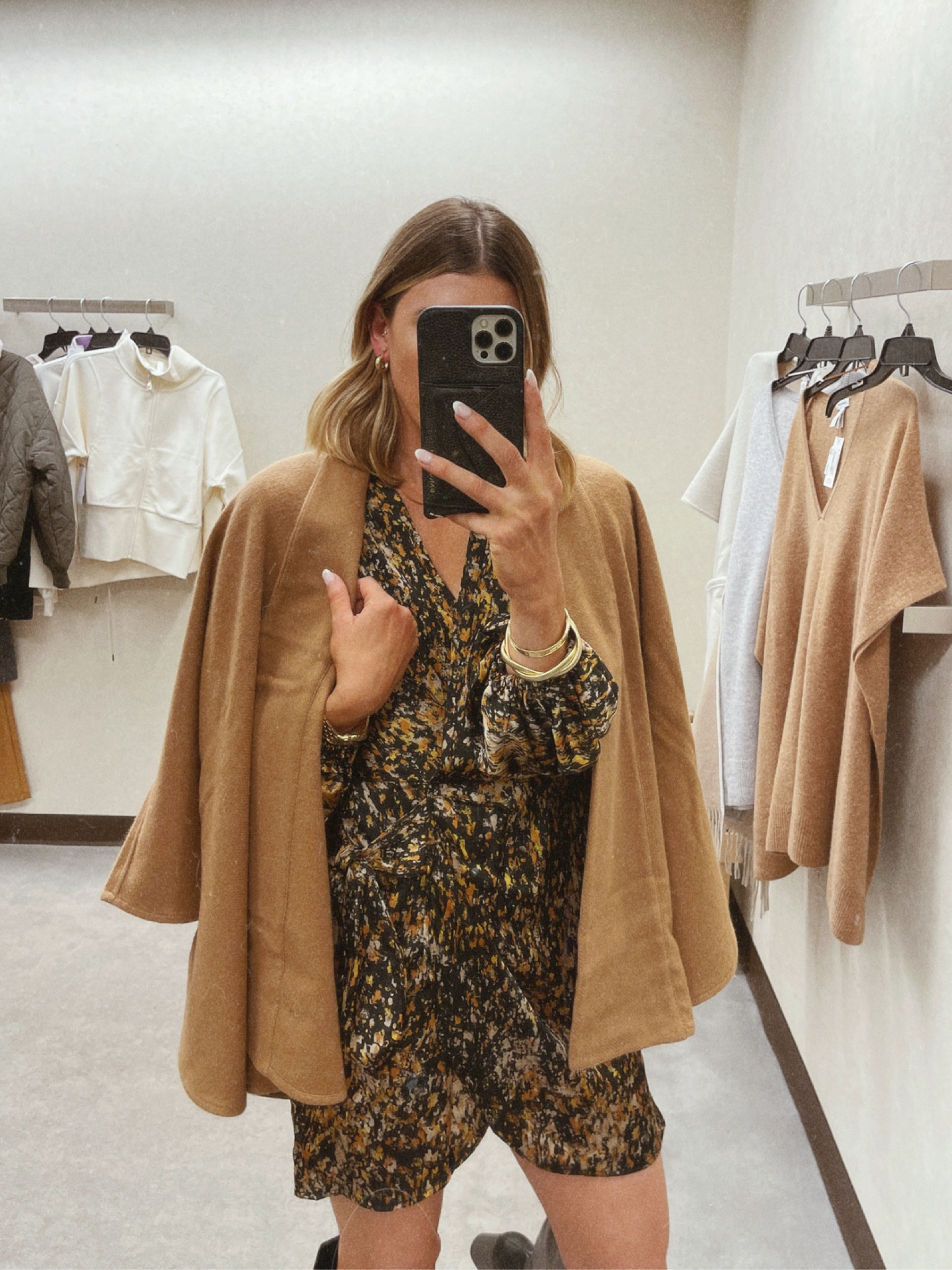 I'm 5'7 for reference and wearing size small in dress and cape.

#LTKxNSale