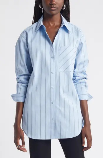 Stripe Long Sleeve Cotton Button-Up Shirt | Nordstrom