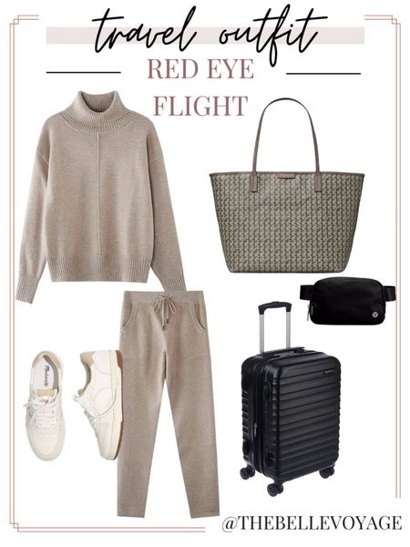 Cute and comfy airport outfit for an international or long haul flight. Stay cozy and cute with this airport look.  Works for spring and summer!

#LTKtravel #LTKstyletip #LTKSeasonal