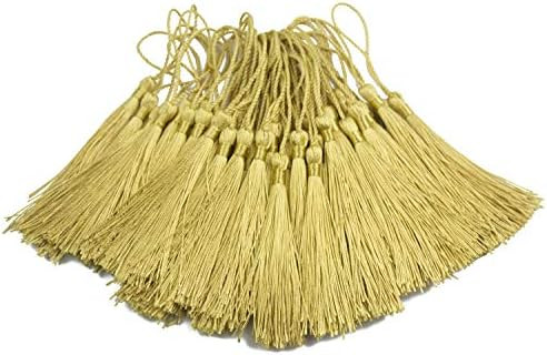 100pcs 13cm/5 Inch Silky Floss Bookmark Tassels with 2-Inch Cord Loop and Small Chinese Knot for ... | Amazon (US)