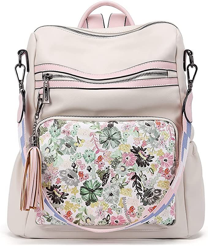 CLUCI Backpack Purse for Women Fashion Leather Designer Travel Large Ladies Shoulder Bags Valenti... | Amazon (US)