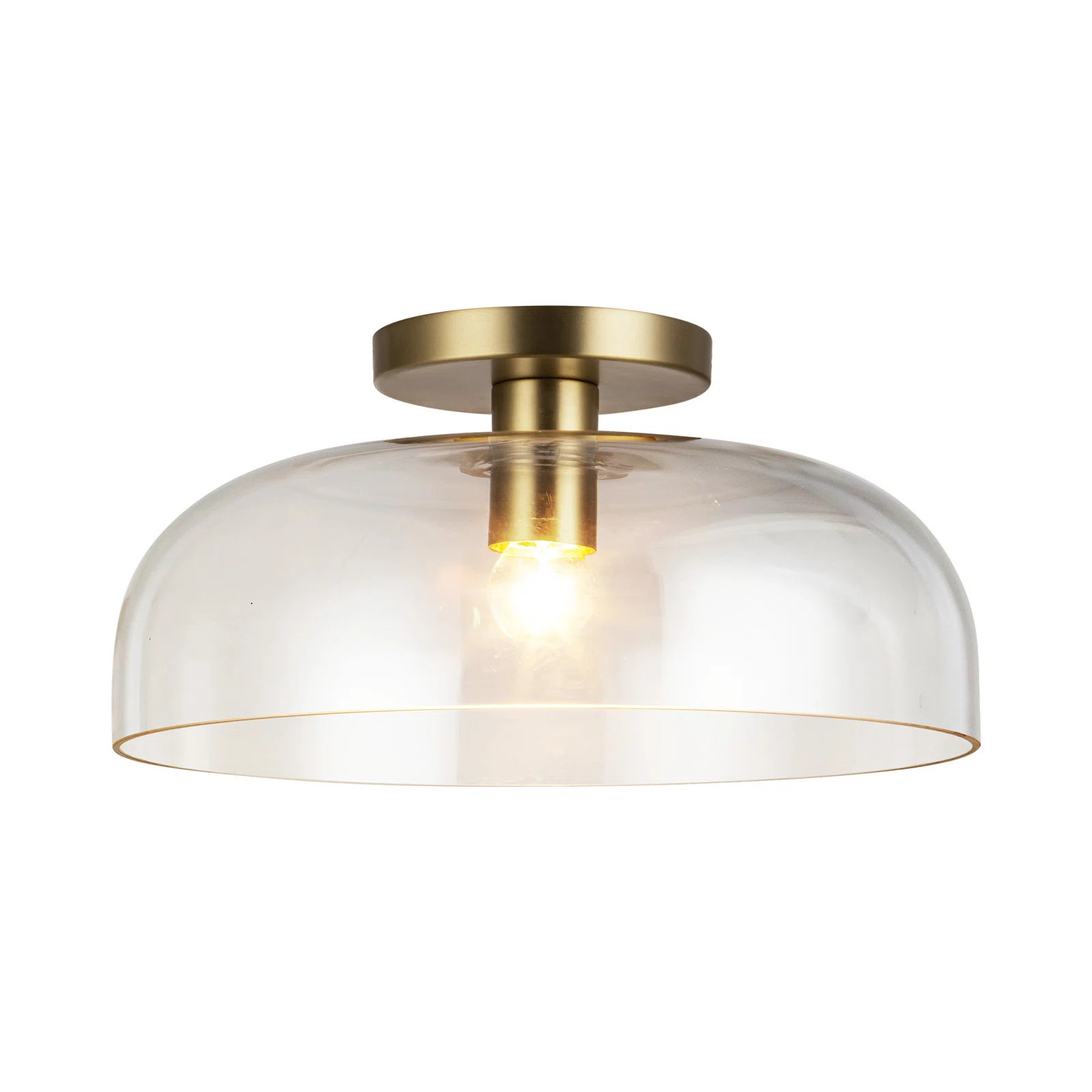 Blakehurst Single Light Glass Semi Flush Mount | Joss & Main