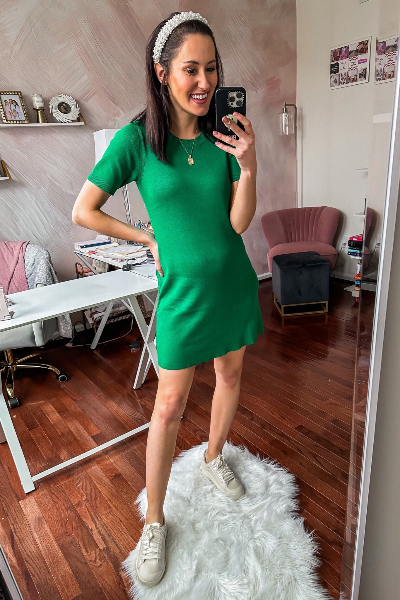Walmart fashion find - green sweater dress under $30! 💚

Green dress // sweater dress // free assembly dress // Walmart fashion // pearl headband // spring outfit 

#LTKSeasonal #LTKFind #LTKunder50